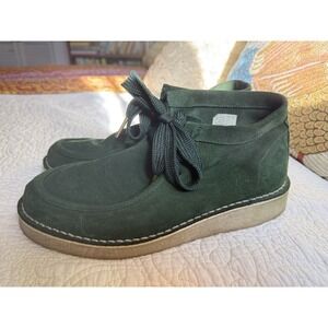 Free People Ashton Suede Moccasin Ankle Boots Emerald Green Womens 10